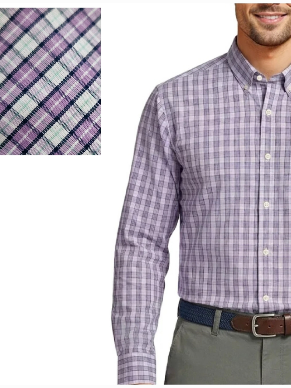 NEW! IZOD Men's Comfort & Performance Stretch Long Sleeve Buttondown Shirt Med.